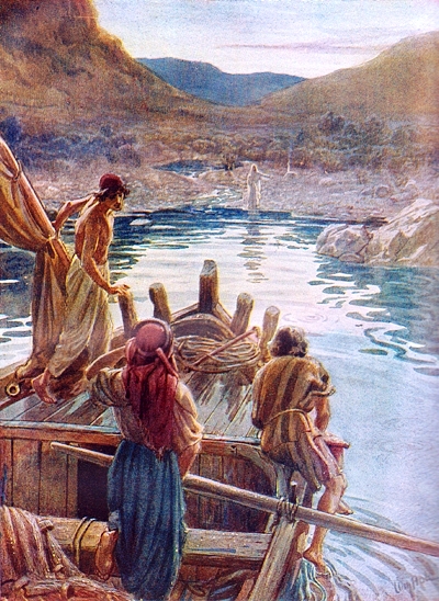 Jesús  resucitado junto al lago